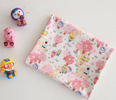 企鵝 Pororo、Crong、Eddy、Loopy、Petty 韓國動漫人物面料韓國製造,半碼